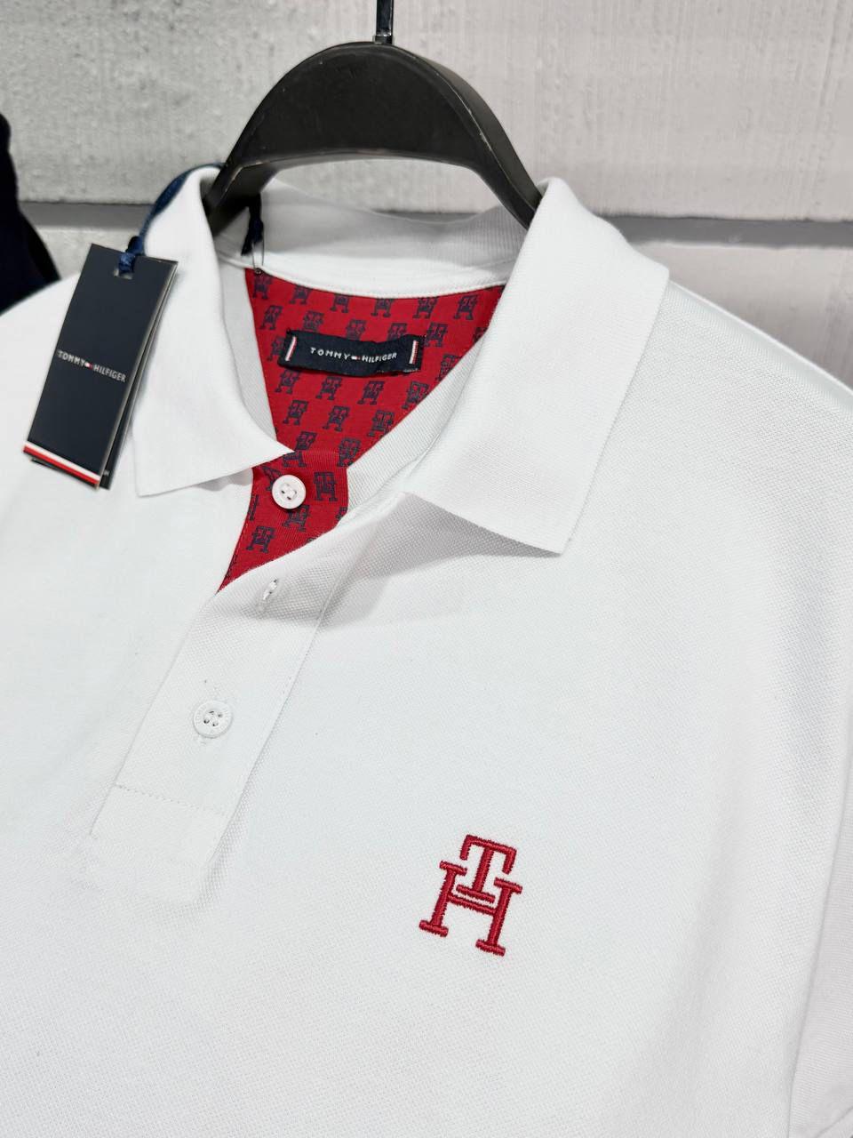 Tommy Hilfiger Monogram Polo Tişört - Beyaz