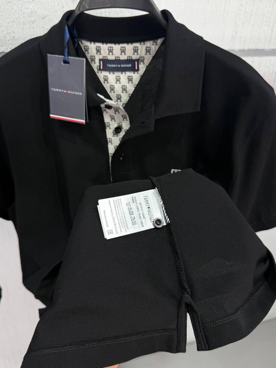 Tommy Hilfiger Monogram Polo Tişört - Siyah